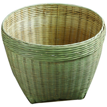 Handmade bamboo weaving grain storage basket