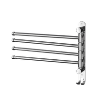 Bathroom hanging towel rack without drilling holes rotating multi-pole stainless steel towel bar bathroom hanging rack drying rack 2005