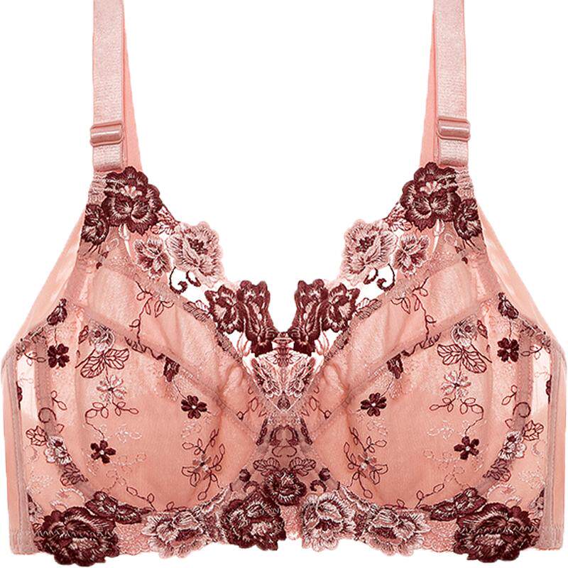 Large breasts, ultra-thin large size bra thin side-closing adjustment