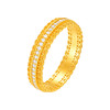Ming brand jewelry Qian Duoduo ancient gold ring, pure gold moissanite inlaid with a wealth of money, pair of rings AFM0522