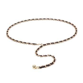 Women's floral heart-shaped metal sweet and versatile waist chain