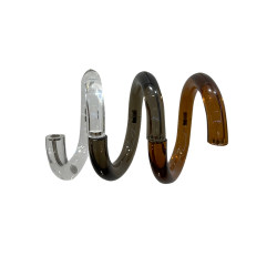 ຮ້ານຂາຍເສື້ອຜ້າ hook acrylic S hook stainless steel universal S-shaped shelf hook scarf display display circle clip