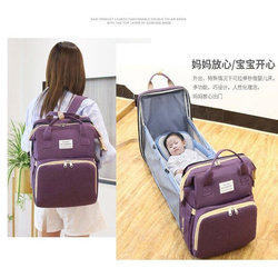 ເດັກນ້ອຍອອກໄປນອນ artifact hot mom out backpack portable reclining folding bed multi-function mother and baby bag baby mom