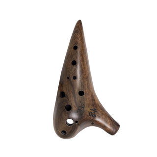 悟笛12孔AC/SC调中音纯实木陶笛专业演奏褐檀/枫木/相思木初学者