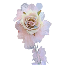 Butterfly flower spirit new Chinese style atmosphere flower tassel clip womens fashion high-end shark clip hair clip