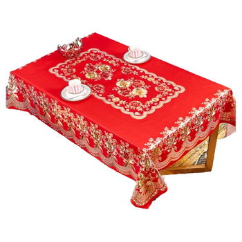 Wedding coffee table tablecloth waterproof and oil-proof no-wash festive Wedding coffee table tablecloth waterproof and oil-proof no-wash festive