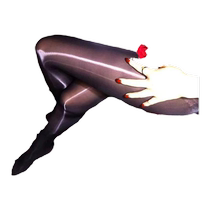 Japans 360 seamless horse oil stockings five-toe high-waisted 912-needle high-density silky sexy black silk crotchless stockings pantyhose