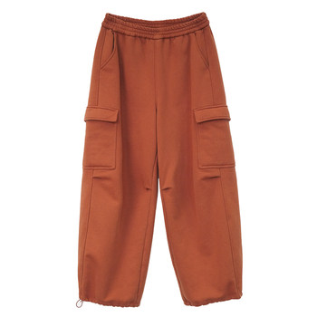 Muzi ideal fat mm large size thick fleece overalls sweatpants