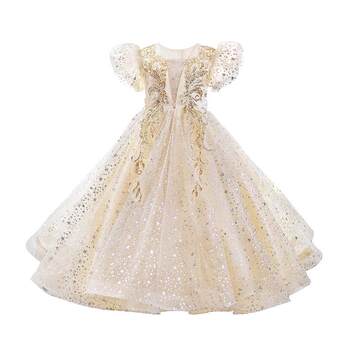 ເດັກຍິງ Dress Summer Dress 2024 ໃຫມ່ຂອງເດັກນ້ອຍ Dress Princess Dress Summer Style Six Day Performance Dress Summer