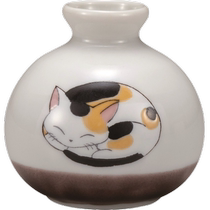 (Travailleur indépendant) Japon Jiugu petit vase décor Décoratif Séries de chats en céramique Petit Pendulum Animaux en céramique Style de la salle de vie