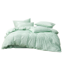 Luolai home textile bedding 60-count pure cotton satin quilt cover bed sheet four-piece set spring and summer new style