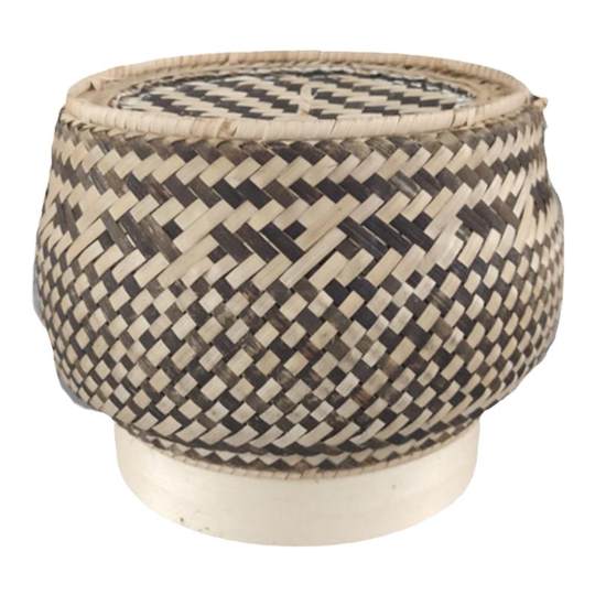 Imported bamboo baskets from Laos for glutinous rice, Thai rice for rice, Thai handmade bamboo rice baskets, tea boxes and ornaments