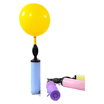 Latex aluminum film balloon hand push inflatable pump macaron color air pump swimming ring balloon blowing portable tool