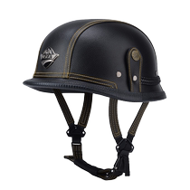 German motorcycle steel half helmet mens cruise motorcycle helmet retro half helmet female electric vehicle safety helmet scoop helmet