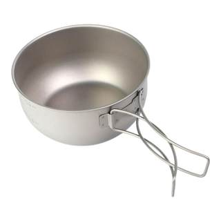 Outdoor pure titanium folding large bowl camping picnic bbq barbecue instant noodles portable lightweight tableware travel deep dish set