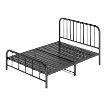 Natural art and modern simple iron bed Internet celebrity single and double bold and thickened 1 8m apartment rental iron frame bed