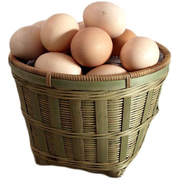 Bamboo fruit snack basket round egg garlic storage basket