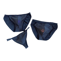 Autumn new trendy sexy bag thong underwear large size U convex personality mens single and double line briefs combination pack