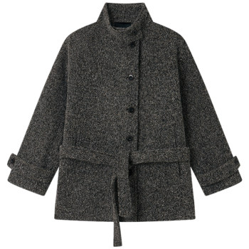 Haloluu dark gray coat short waist coat