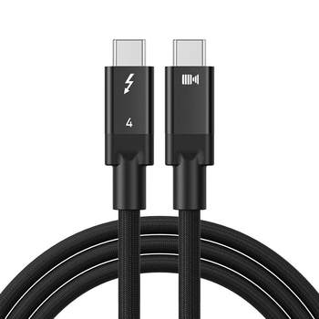 Kaiboer silver-plated Thunderbolt 4 cable data full-ended two-ended Type-C charging cable PD240W fast charge 8K high-definition screen projection USB4 ເຫມາະສໍາລັບ macbook Thunderbolt 4Pro ສາຍ USBC