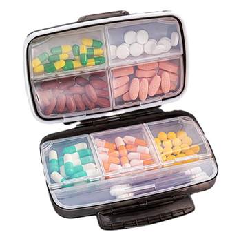 Portable large capacity 7-day week sealed medicine box