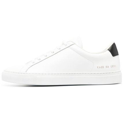 COMMON PROJECTS 皮革 系带平底低帮圆头时尚板鞋 女款 白色