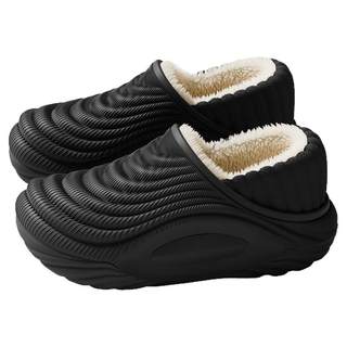 棉拖鞋男士2025新款冬季包跟防水室内家居防滑毛绒保暖棉鞋外穿冬
