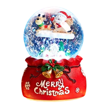 Christmas gift crystal ball music box gift childrens luminous music box Santa Claus desktop decoration ornaments