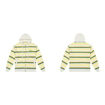 Medm25ss colored striped hooded sweater cardigan Medm25ss colored striped hooded sweater cardigan