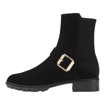 SW 5050CITY BUCKLE BOOTIE early autumn belt buckle thick heel short boots gear shoes boots for women