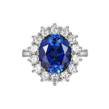 Retro style small carat white sapphire ring