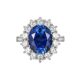 Retro style small carat white sapphire ring