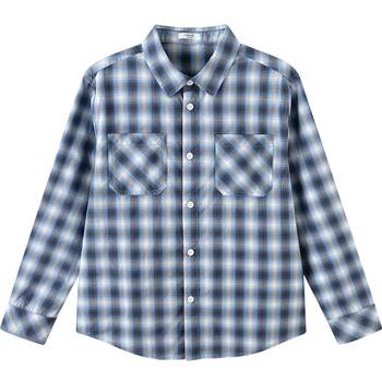 Balabala children's shirt children's plaid coat