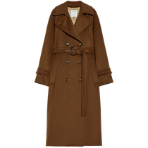 Sportmax 2024 autumn and winter new womens double-breasted sheep wool lace-up coat 2016064206