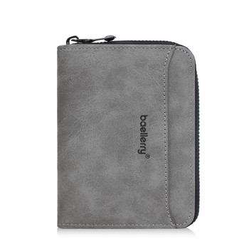 Men's short wallet, vertical style, multi-functional card holder in one