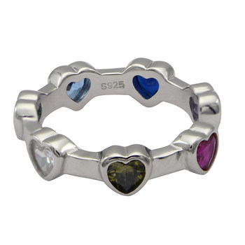 Colored diamond series all-over sterling silver faded love niche