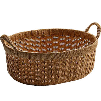 Home good fruit basket imitation rattan woven storage basket large size