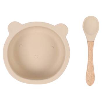 Xionggu group children's tableware silicone anti-fall food bowl
