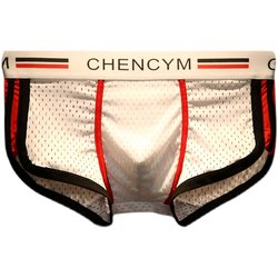 ຊຸດຊັ້ນໃນຂອງຜູ້ຊາຍ 3 ຄູ່ ice mesh underwear, men's summer breathable boxer briefs, large size trendy Korean style ສະດວກສະບາຍ boxer shorts