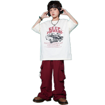 Street dance Childrens boomer boy hiphop boy fashion hip-hop card less children jazz dance walk show Fried Street Performance Costumes