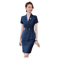 High-end business attire womens suit suit summer temperament commuting sales department hotel front desk jewelry store work clothes