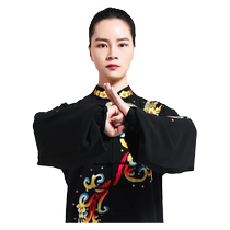 Cloud Tai Chi Spring and Autumn New 2024 Heavy Industry Embroidered Tai Chi Suit Black Martial Arts Competition Team Tai Chi Clothing