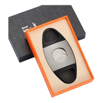 Cigar Scissors Sharp Blade Stainless Steel Cigar Scissors Portable Hole Opener with Leather Case Snow Plus Smoking Accessories Gift Box