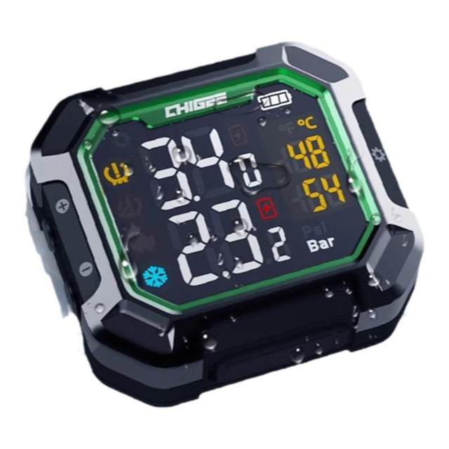 Riding motorcycle tire pressure monitor protects your safety