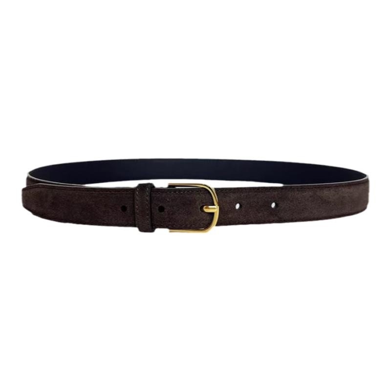 Women's suede minimalist belt