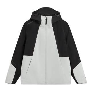 Li ning cf retro long shell jacket white leather plus velvet to keep warm