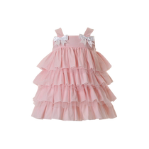 Fanhunting girls dress summer dress 2024 new style childrens princess dress little girl baby suspender dress summer