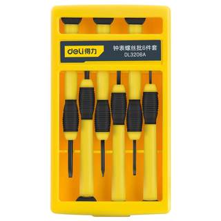 Deli schraubendreher-set, 6-teilig, präzisions-kleine kreuzförmige bits, uhr, notebook, uhr, brille, reparatur