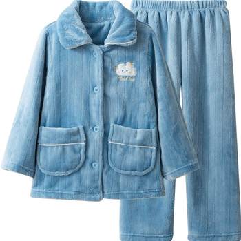 Red bean flannel home wear warm in autumn and winter