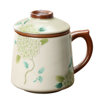 Shangyanfang hydrangea ru kiln ຊາແລະນ້ໍາແຍກຕ່າງຫາກຈອກຫ້ອງການ